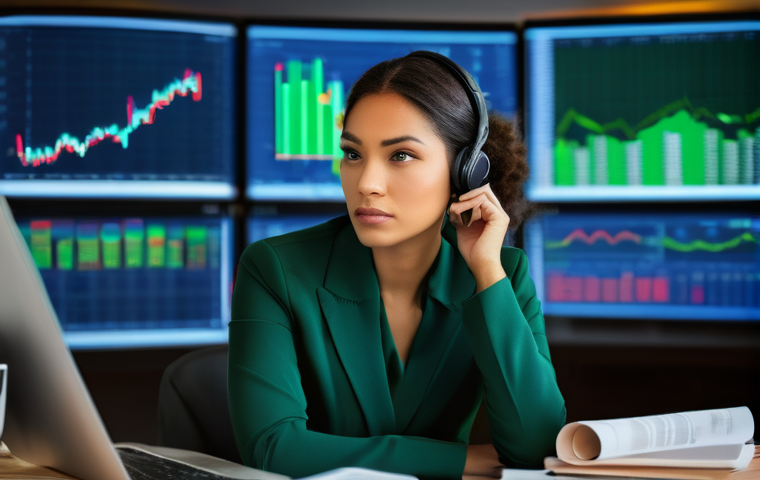 감정적 투자 오류를 극복하기 위한 금융 지식 - **Prompt: Navigating the Investment Storm with Serenity**
A young professional (male or female, ...