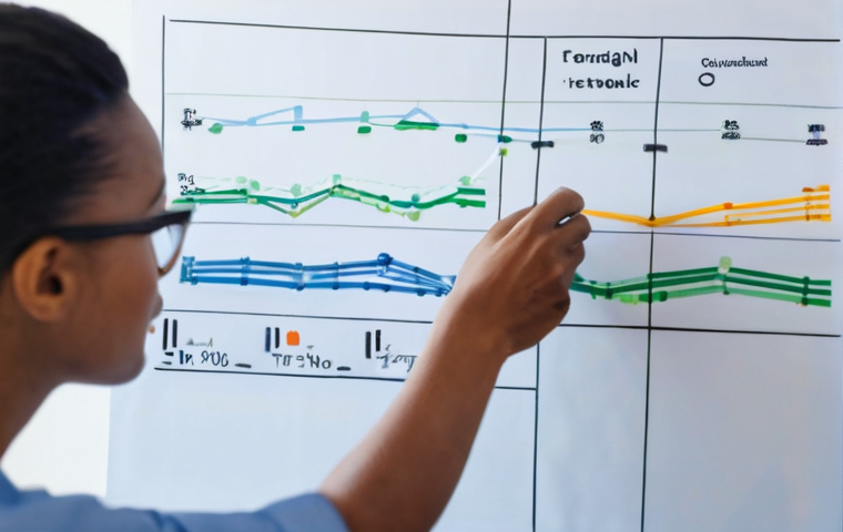 감정적 투자 오류를 극복하기 위한 금융 지식 - **Prompt: Navigating the Investment Storm with Serenity**
    A young professional (male or female, ...